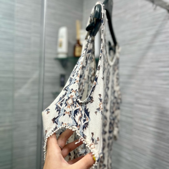 Forever 21 Romper Stretch Waist Short Sleeve Cut Out Shoulder Open Back M White - Picture 5 of 9